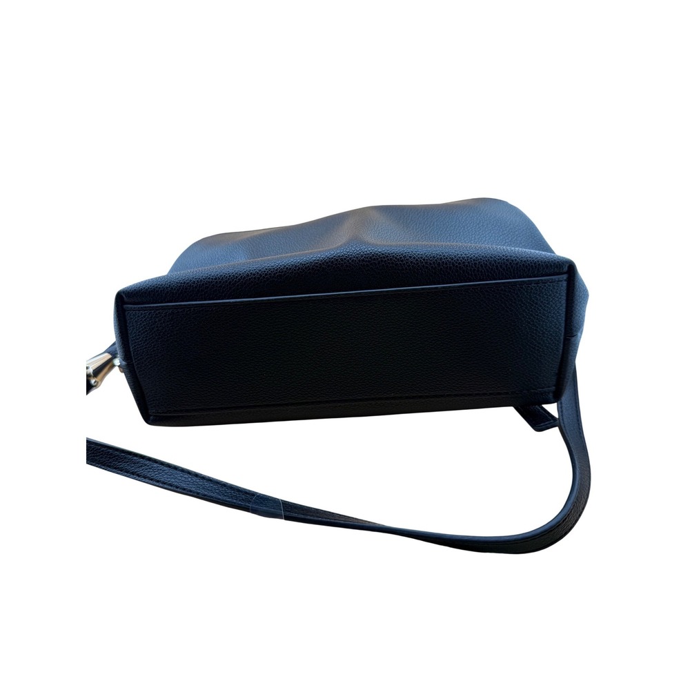 LC Lauren Conrad Black‎ Pebbled Faux Leather Crossbody Bag Gold Hardware - Picture 4 of 8